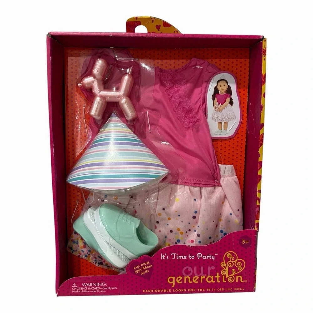 Our Generation Outfit For‎ Most 18'' Dolls Its Time To Party Brand Birthday NEW